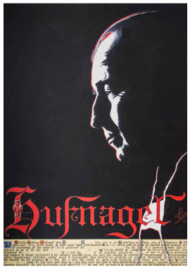A photoillustration depicting Dr. Hufnagel in profile with his name in calligraphic lettering