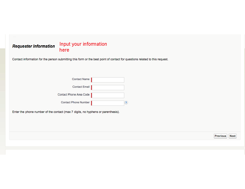 W9 - Page 1, showing where to input contact information for requester