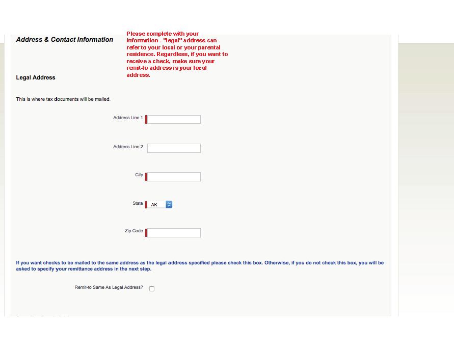 W9 - Page 5.1, showing how to input address and contact info for requester