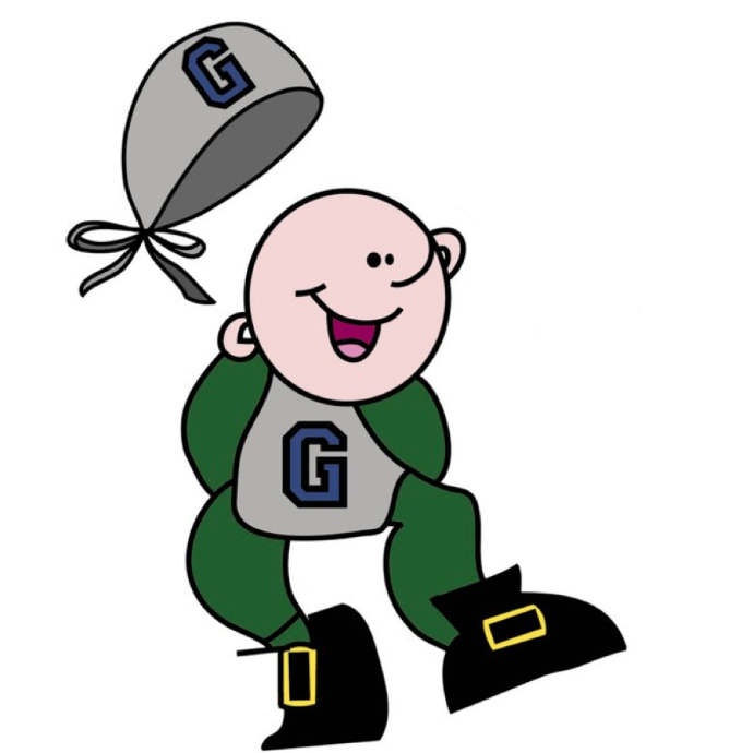 Cartoon character with a bald head