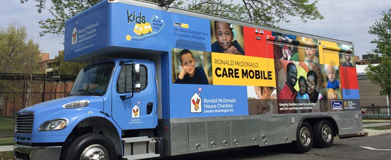 A Ronald McDonald House truck