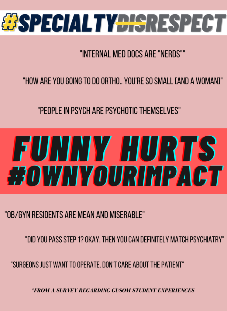 A poster with red background and black text. Text follows.