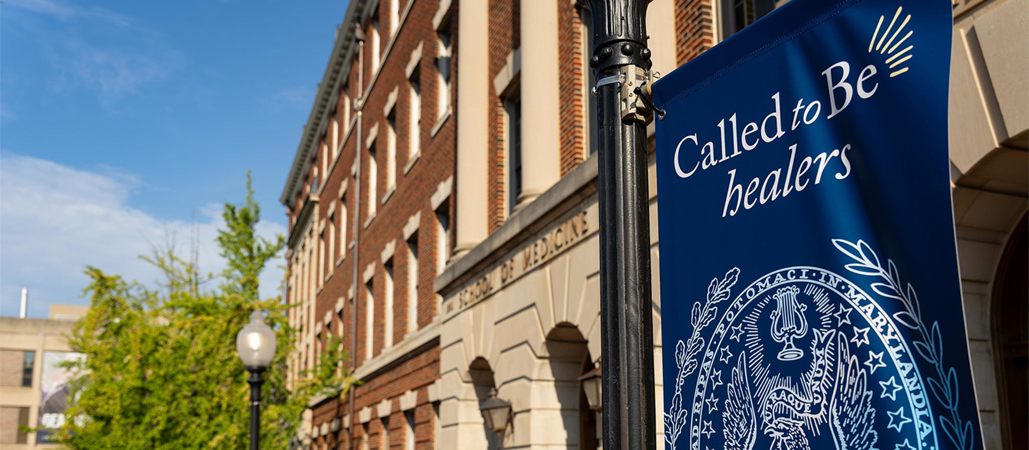 A banner that reads Called to Be Healers is displayed with the Med-Dent Building in the background