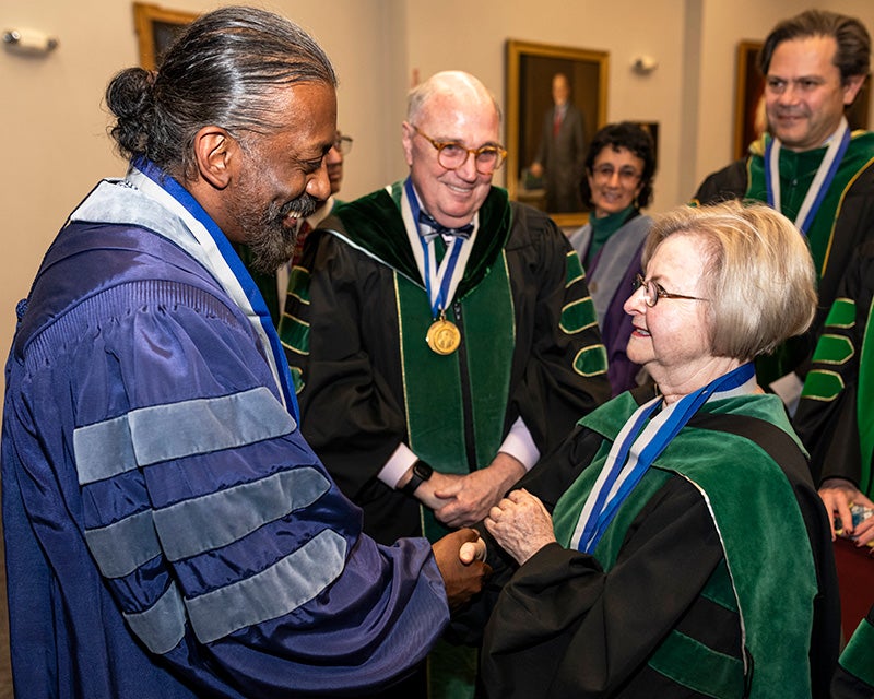 Dr. Ajeet receives congratulations from his colleagues