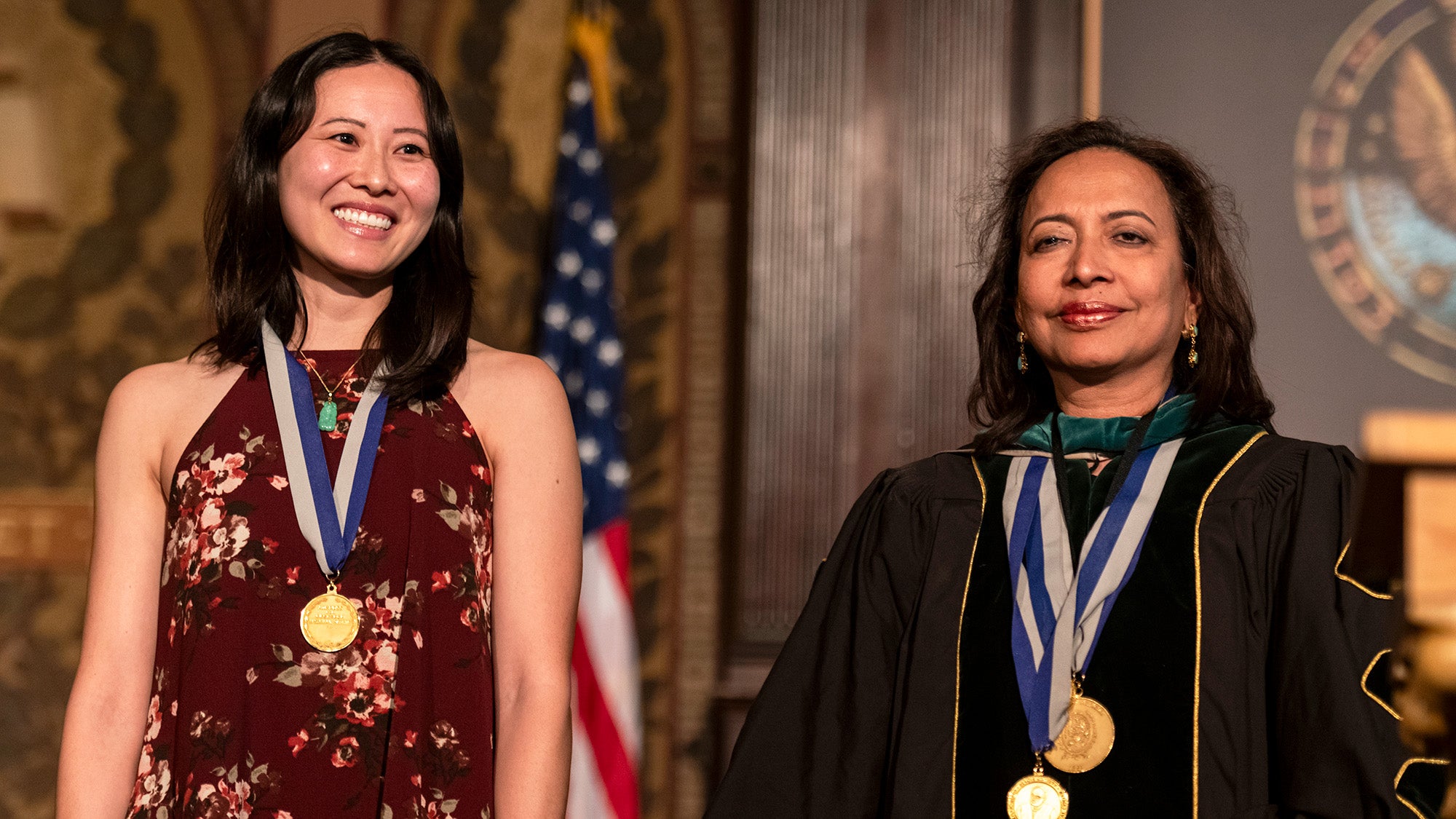 Lauren Yap and Princy Kumar stand next to each other