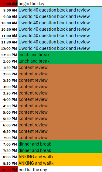 Schedule