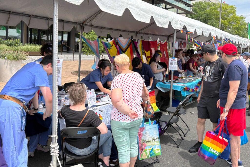 Students administer screenings to Capital Pride Festival attendees