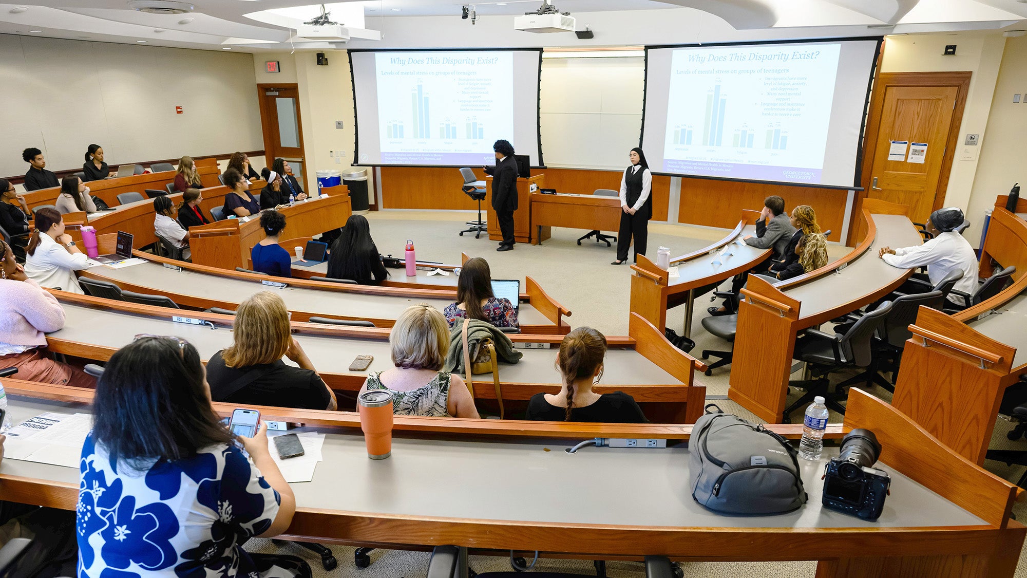 GEP capstone presentations took place in the Hariri Building